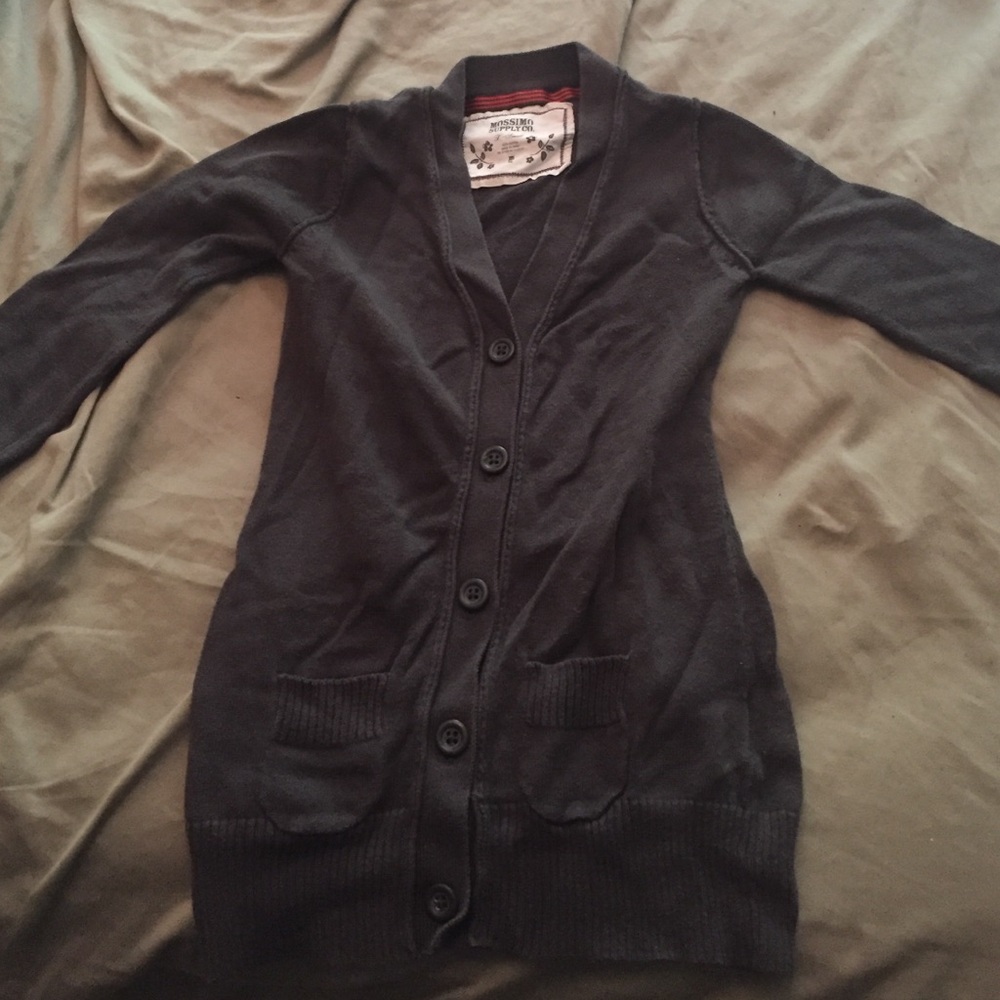 Dark grey children's cardigan